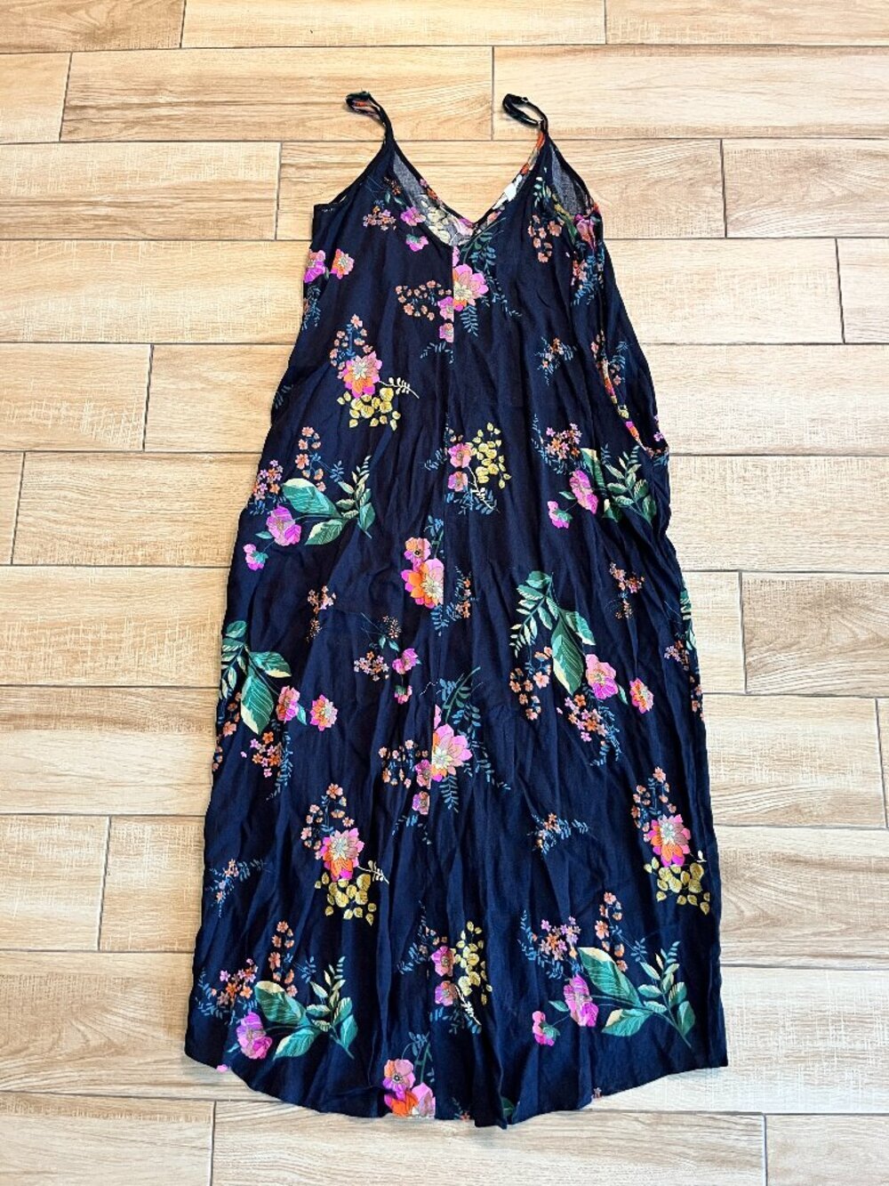 Womens Lovestitch Blue Floral Maxi Dress - S/M